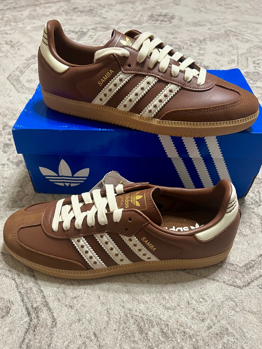 adidas Originals Samba OG "Cloud White/Preloved Brown/Cream White" Women's Shoe